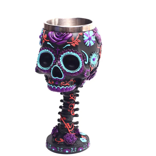 Skull Head Resin Wine Cup