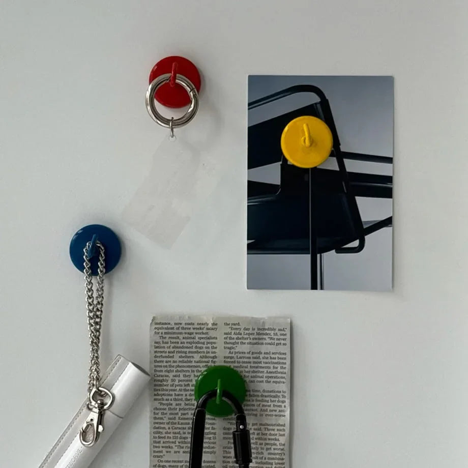 Smooth Solid Color Metal Magnetic Hooks