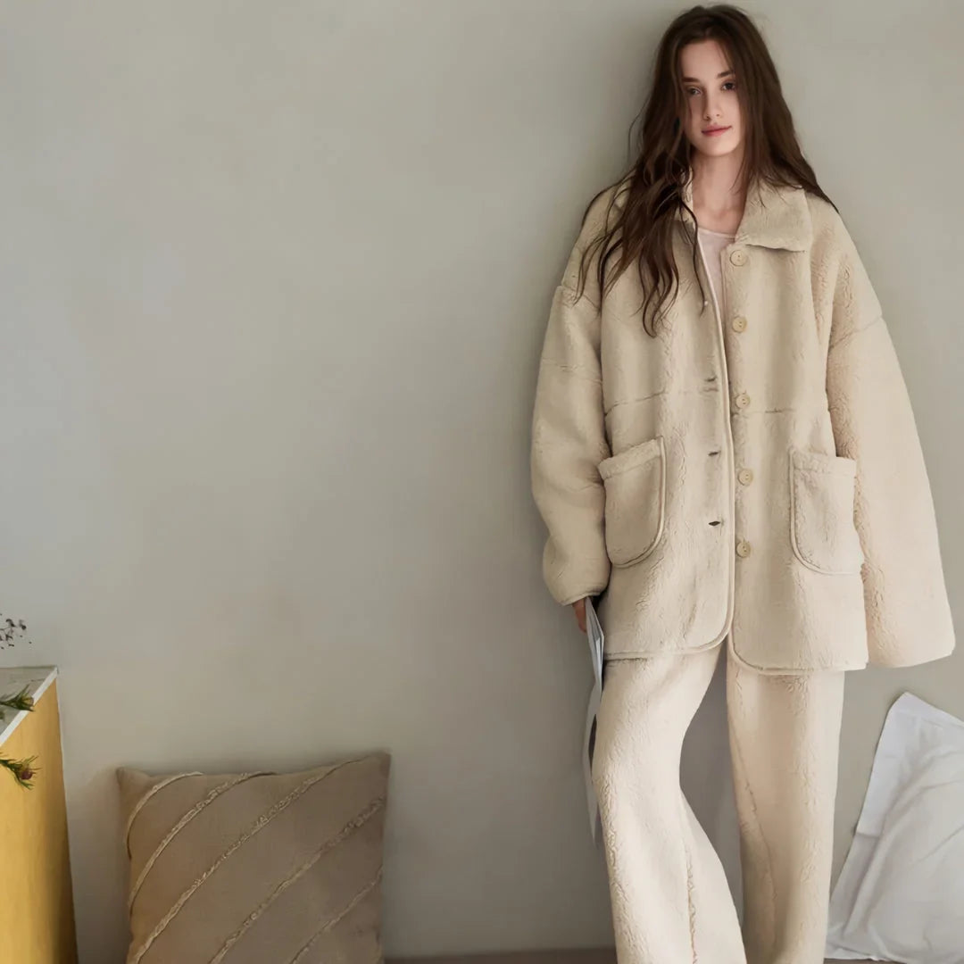 Plush Sherpa Fleece Pajama Set