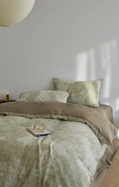 Jacquard Botanical Washed Cotton Bedding Set