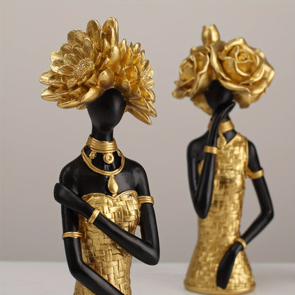 Golden Muse Expression Sculpture