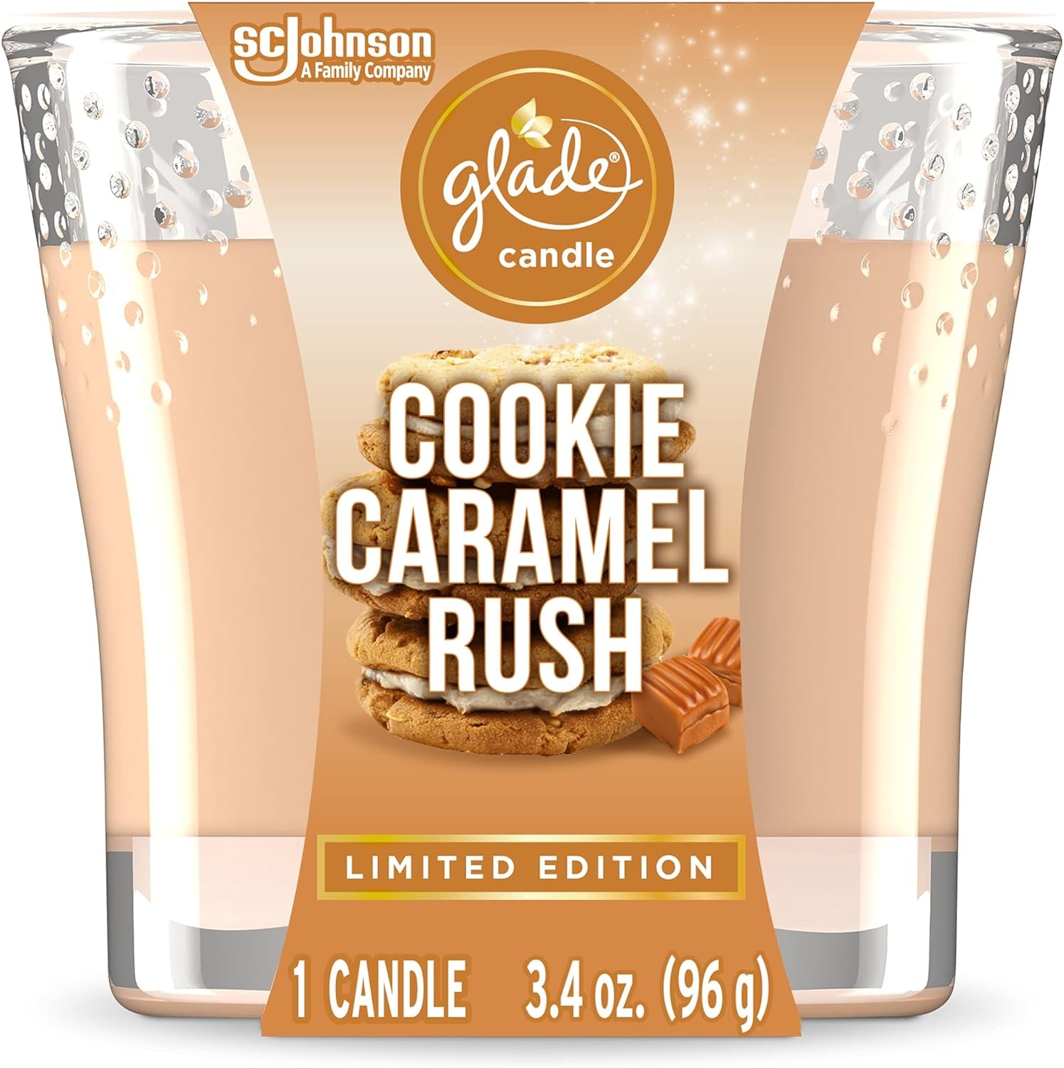 Glade Candle Jar, Air Freshener, Cookie Caramel Rush, 3.4 Oz Candles Candles & Holders Home & Kitchen Home Décor Products Jar Candles