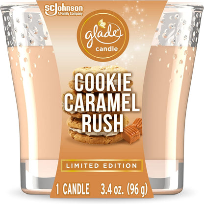 Glade Candle Jar, Air Freshener, Cookie Caramel Rush, 3.4 Oz Candles Candles & Holders Home & Kitchen Home Décor Products Jar Candles