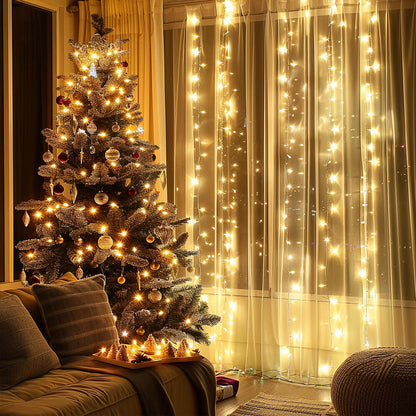 Window Curtain String Lights(300 LEDs)