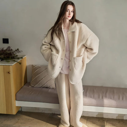 Plush Sherpa Fleece Pajama Set