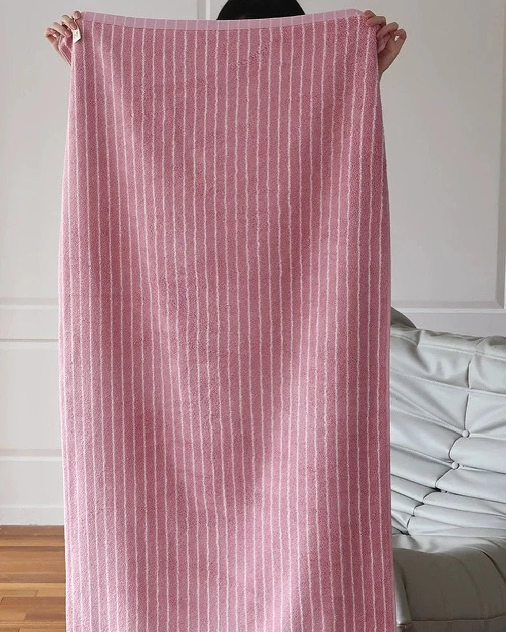 Plush Pinstripe Cotton Towel Set