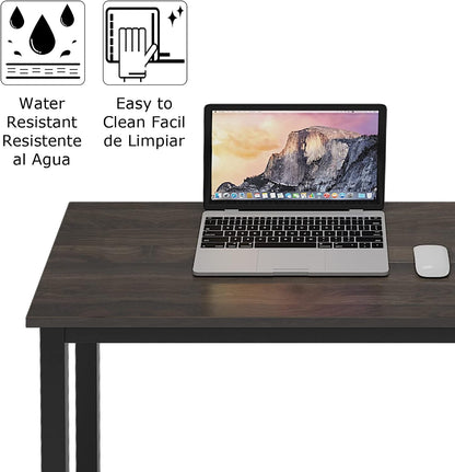 Dlandhome 47 Inches Medium Computer Desk, Composite Wood Board, Decent and Steady Home Office Desk/Workstation/Table, BS1-120BW Furniture Home & Kitchen Home Office Desks Home Office Furniture