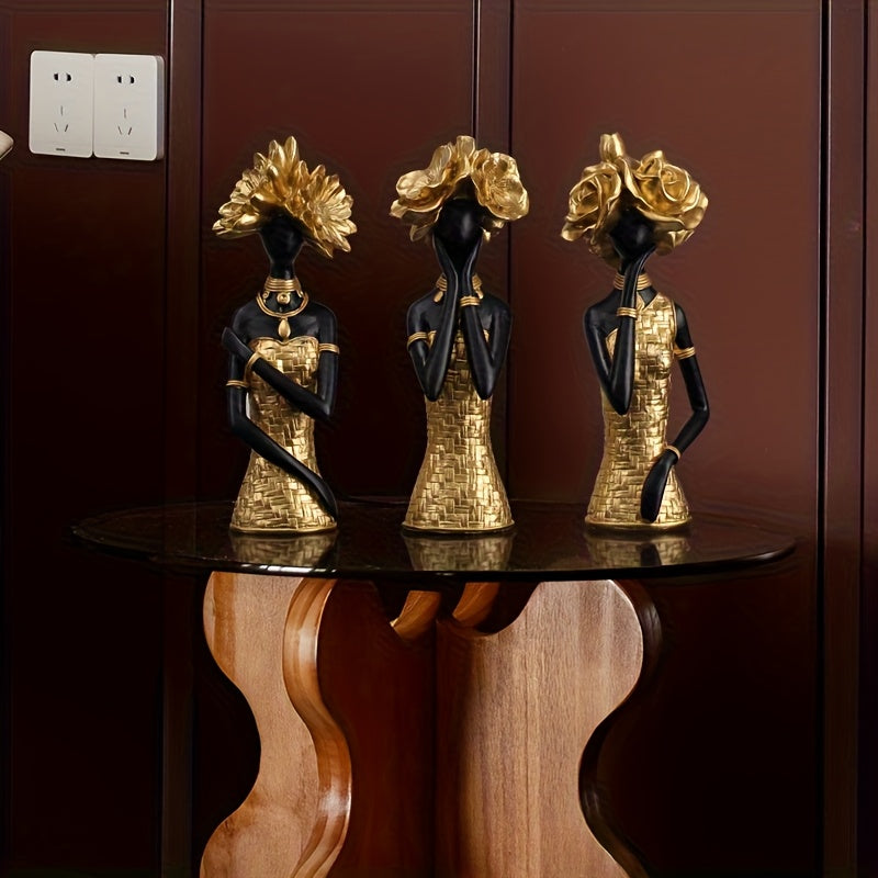 Golden Muse Expression Sculpture