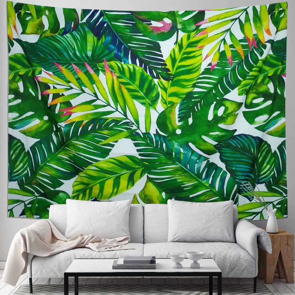 Leaf Tapestry Wall Hanging Palm Leaf Tapestry Banana Leaf Tapestry Wall Tapestry for Living Room Bedroom Dorm Decor Home & Kitchen Home Décor Products Tapestries