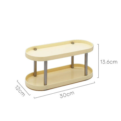 Smooth Color Block ABS Tiered Vanity Tray