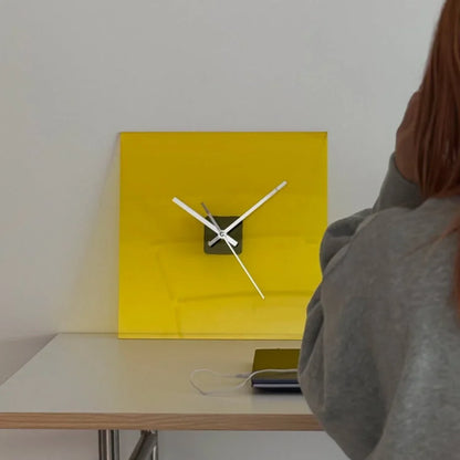 Sleek Solid Color Acrylic Table Clock