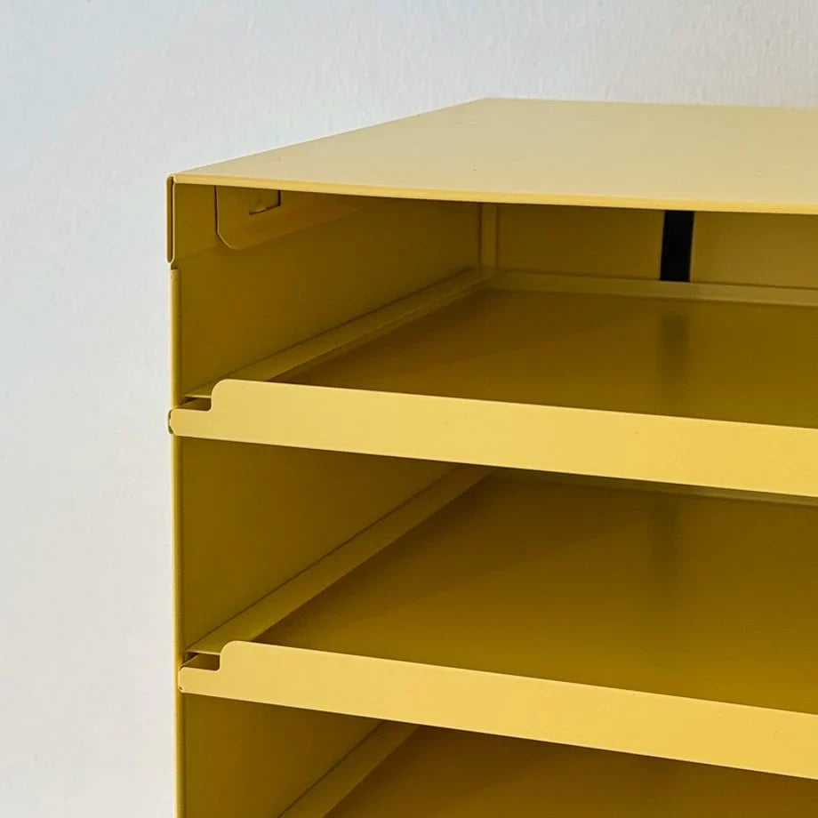 Sleek Solid Color Metal Desktop Organizer