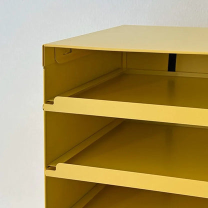 Sleek Solid Color Metal Desktop Organizer