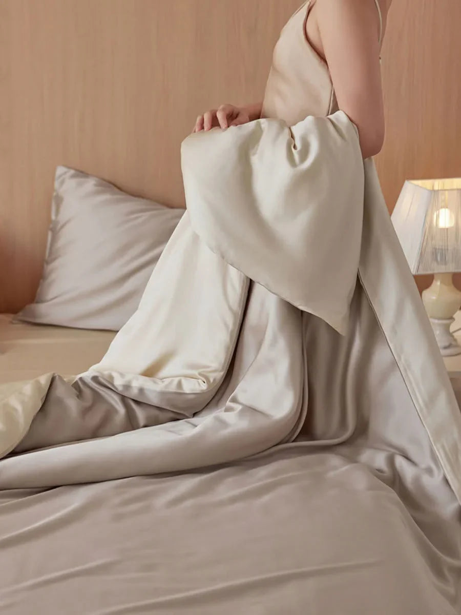 Silky-Smooth Solid Color Cooling Tencel Bedding Set