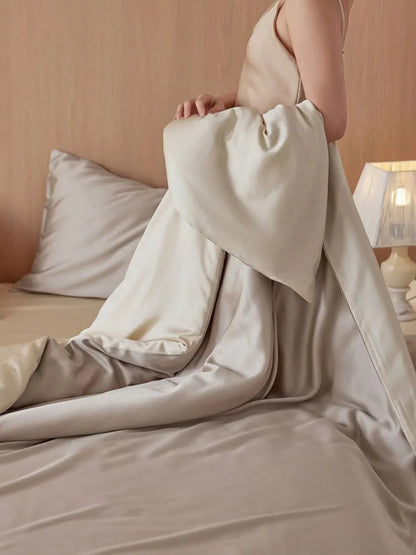 Silky-Smooth Solid Color Cooling Tencel Bedding Set