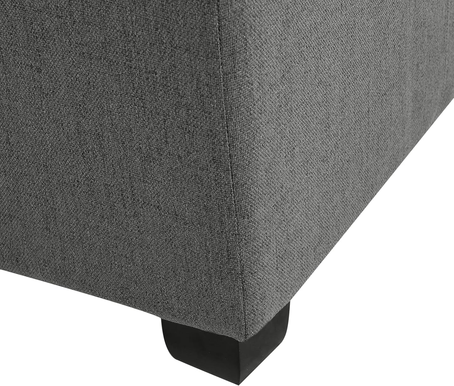 Christopher Knight Home Gdfstudio Christopher Knight Home Carlsbad Fabric Storage Ottoman, Dark Grey 35.00”D X 35.00”W X 18.50”H Furniture Home & Kitchen Living Room Furniture Ottomans