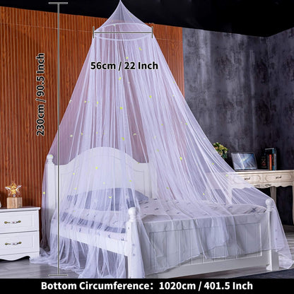 Princess Canopy for Girls Boys Bed Play Tent for Kids Nursery Decoration Star Moon Glow in the Dark Mosquito Net Baby Bedding Baby Products Bedding Bedding Accessories Mosquito Protection Nursery