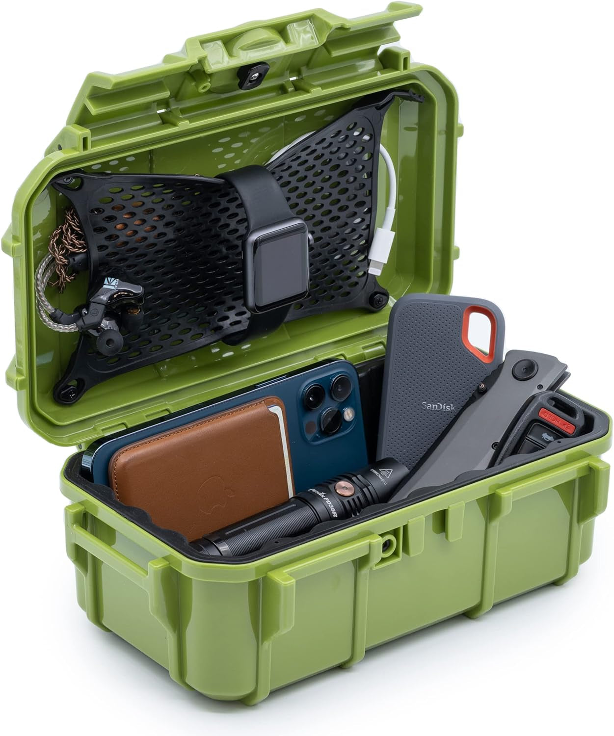 Evergreen 57 Waterproof Dry Box Protective Case - Travel Safe/Mil Spec/Usa Made - for Cameras, Phones, Ammo Can, Camping, Hiking, Boating, Water Sports, Knives, & Survival (Red) Bags & Cases Camera & Photo Camera Cases Electronics