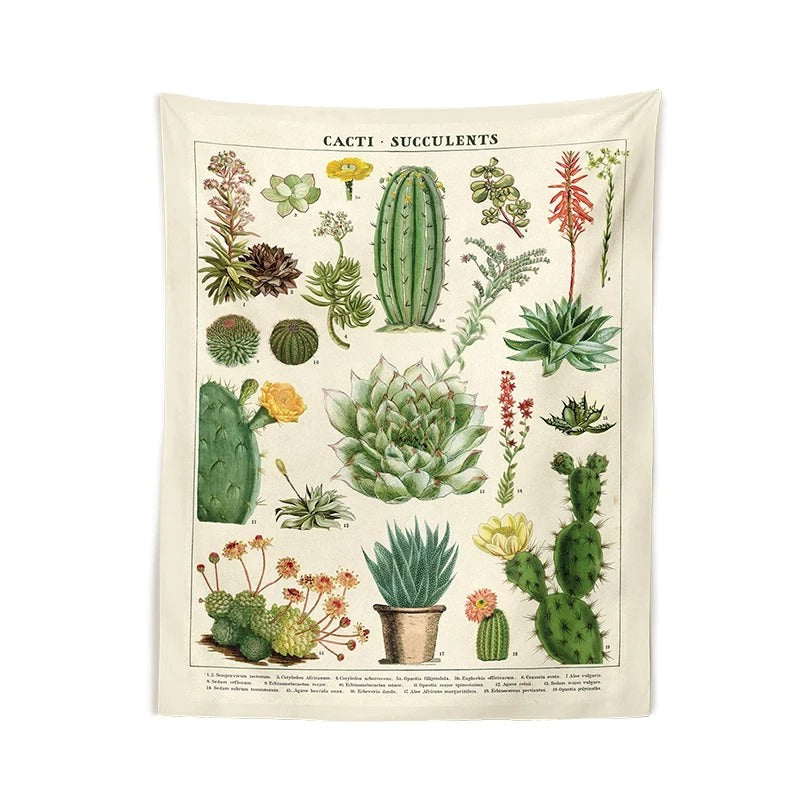 Cactus Botanical Tapestry botanical plant