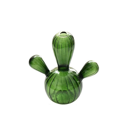 Cactus Shaped Glass Vase