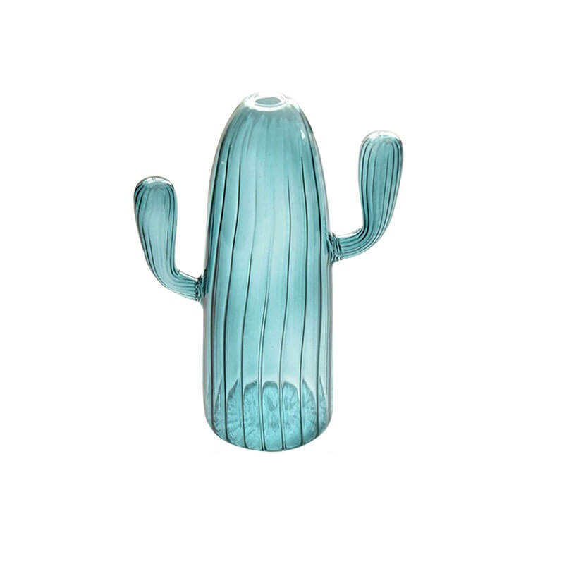 Cactus Shaped Glass Vase