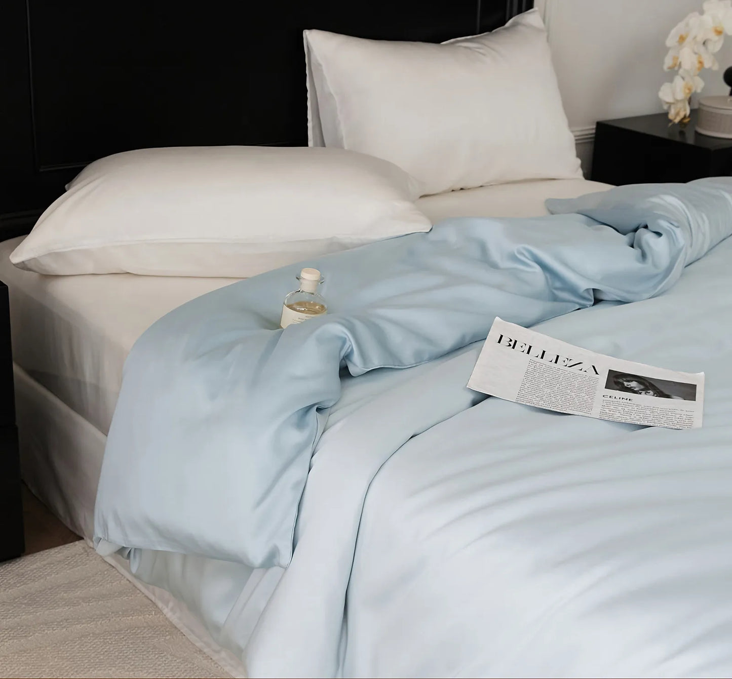 Calm Pastel Two-Tone Cooling Tencel Duvet Cover