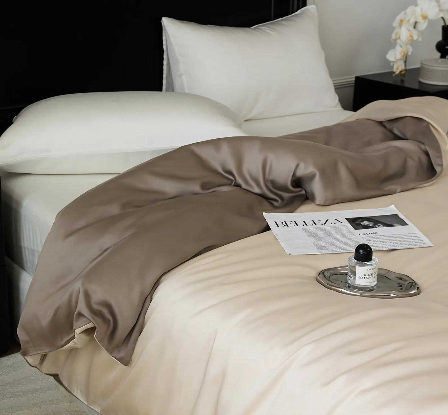 Calm Pastel Two-Tone Cooling Tencel Duvet Cover