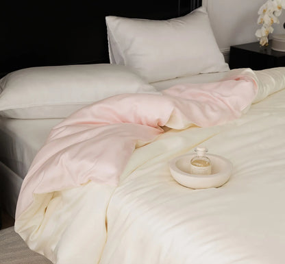 Calm Pastel Two-Tone Cooling Tencel Duvet Cover
