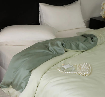 Calm Pastel Two-Tone Cooling Tencel Duvet Cover