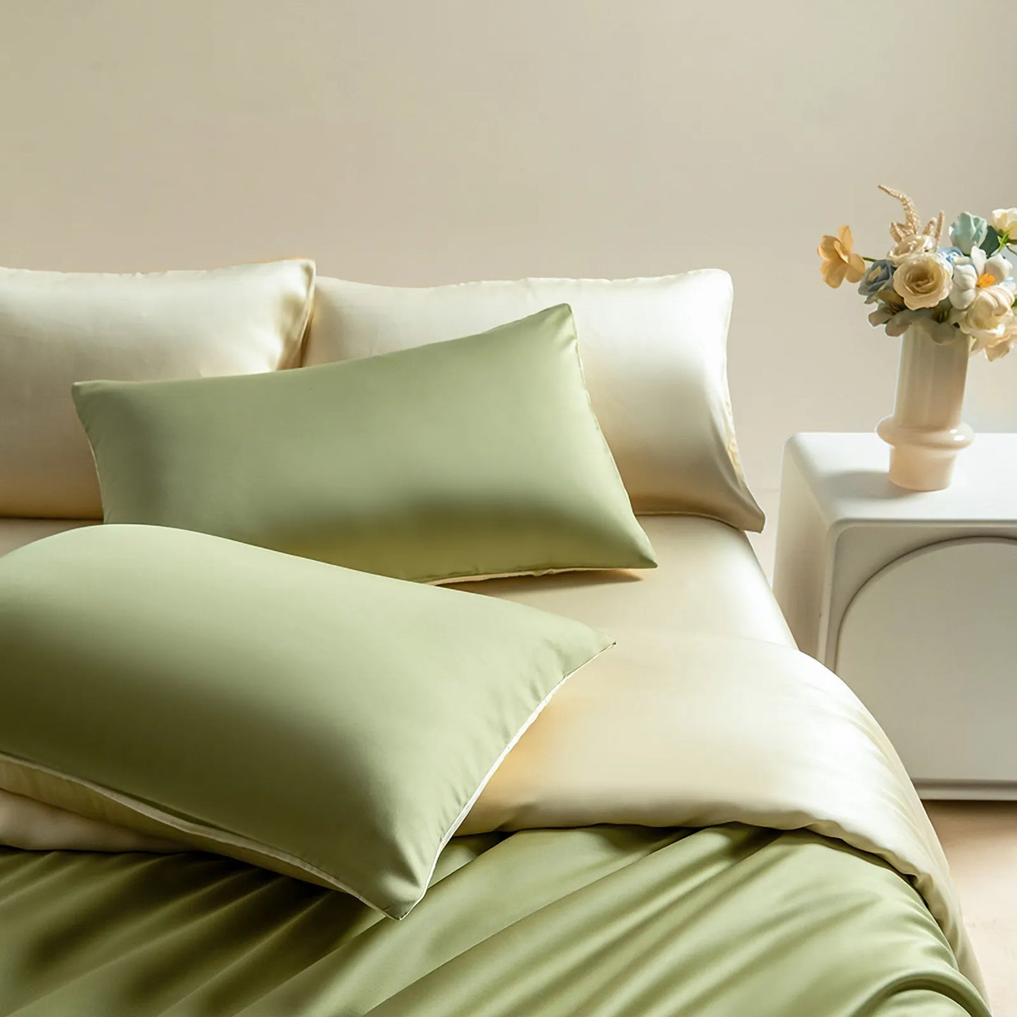 Calming Two-Tone Cooling Tencel Pillowcase