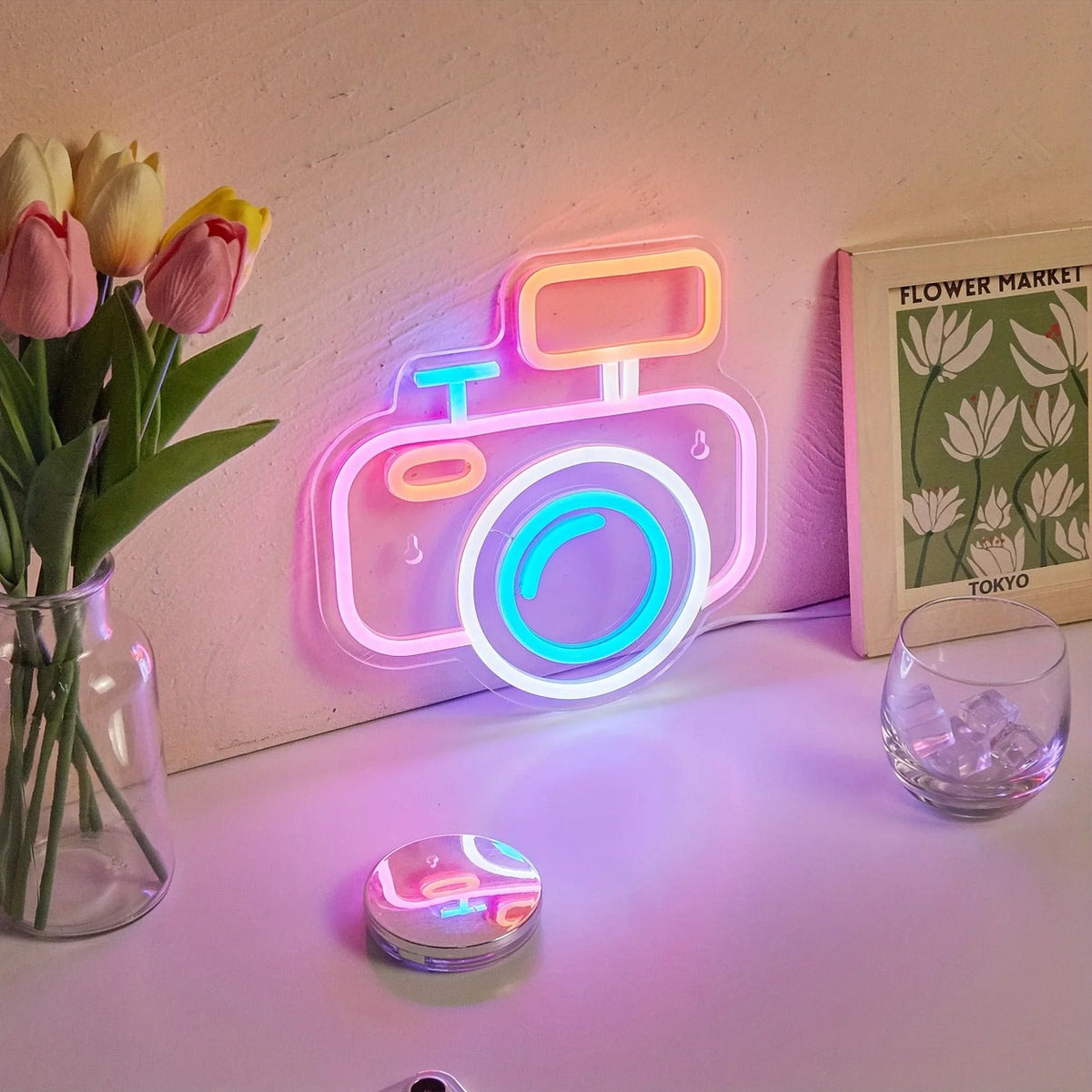 Camera LED Neon Wall Sign