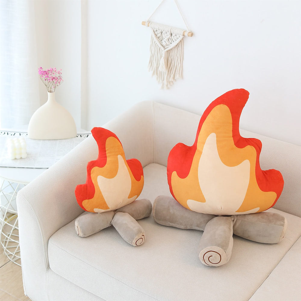 Camp Fire Throw Pillow cushion cute pillow plush