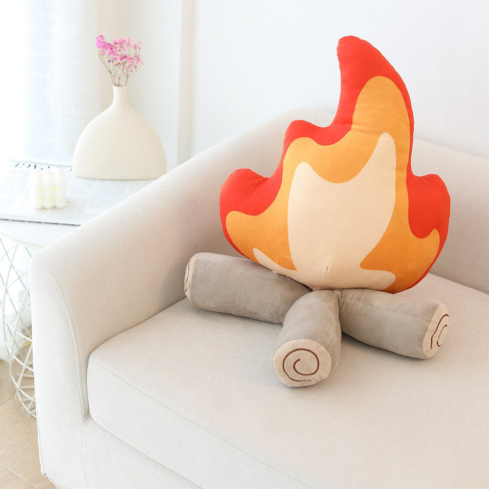 Camp Fire Throw Pillow cushion cute pillow plush