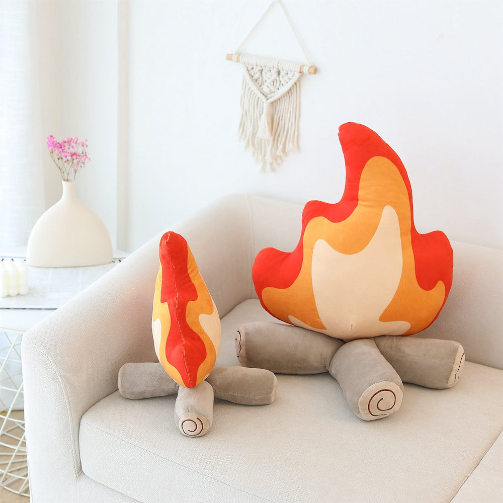 Camp Fire Throw Pillow cushion cute pillow plush