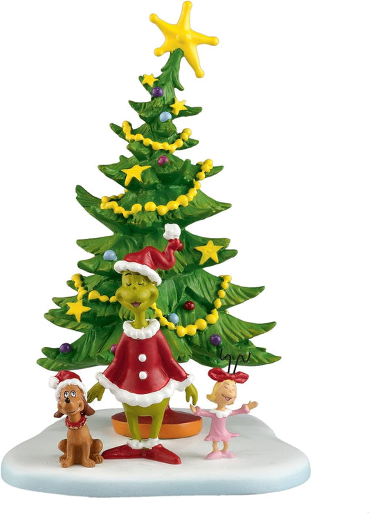 Department 56 Grinch Villages Welcome Christmas Day Accessory Figurine, 5.625 Inch (4024836) , Green Collectible Figurines Home & Kitchen Home Décor Accents Home Décor Products