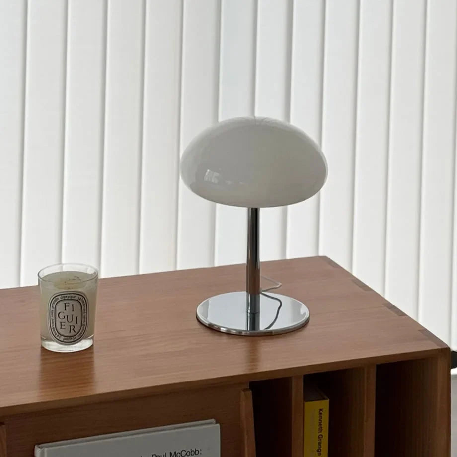 Glossy Dome Metal Mushroom Accent Lamp