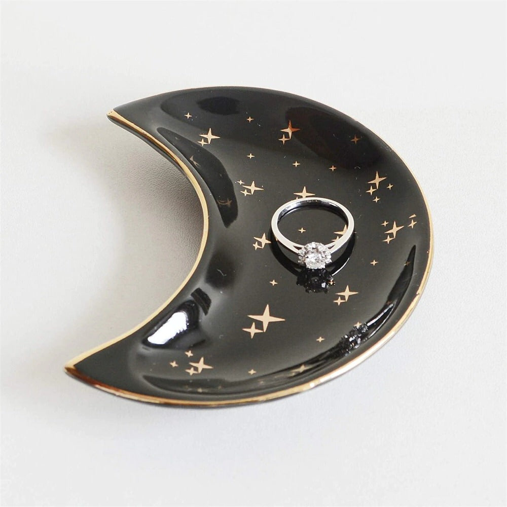 Moon Ceramic Jewelry Organizer AESTHETIC_Witchcore SUB CATEGORY_Jewelry organizers