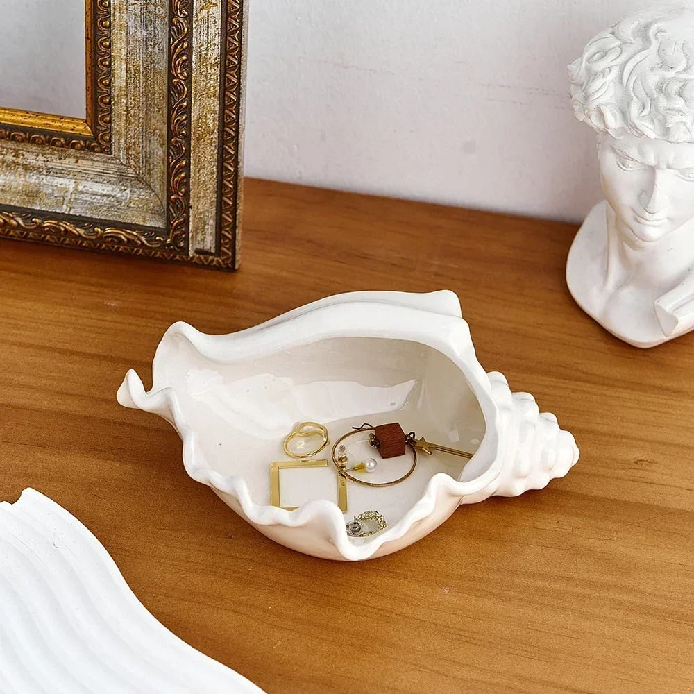 Coquette Seashell Ceramic Jewelry Tray coquette organizer tray