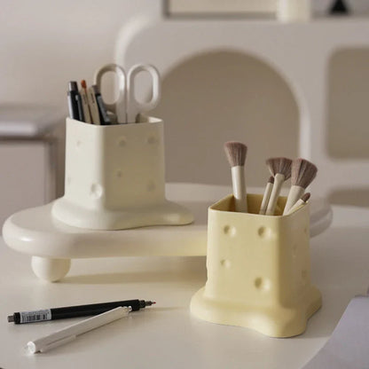 Melting Cheese Ceramic Desktop Organizer