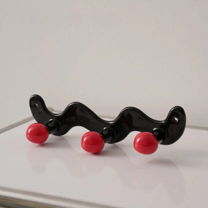 Glossy Wavy Ceramic Wall Hooks