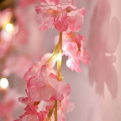 Cherry Blossom Flower Garland String Lights