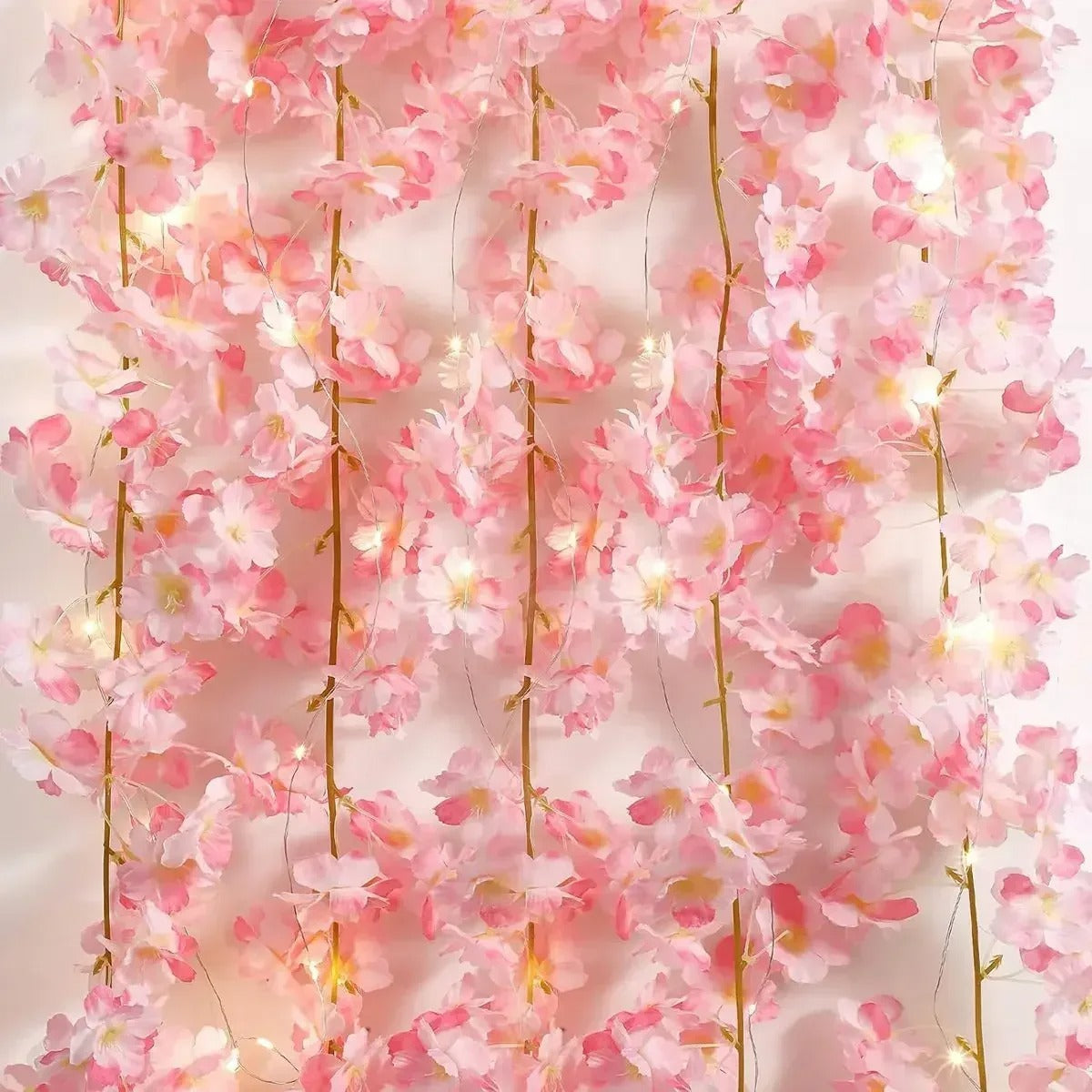 Cherry Blossom Flower Garland String Lights