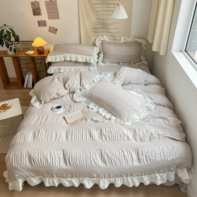 Chic Girl Ruffle Bedding Set bed sheet bedsheets