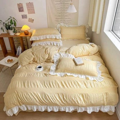 Chic Girl Ruffle Bedding Set bed sheet bedsheets