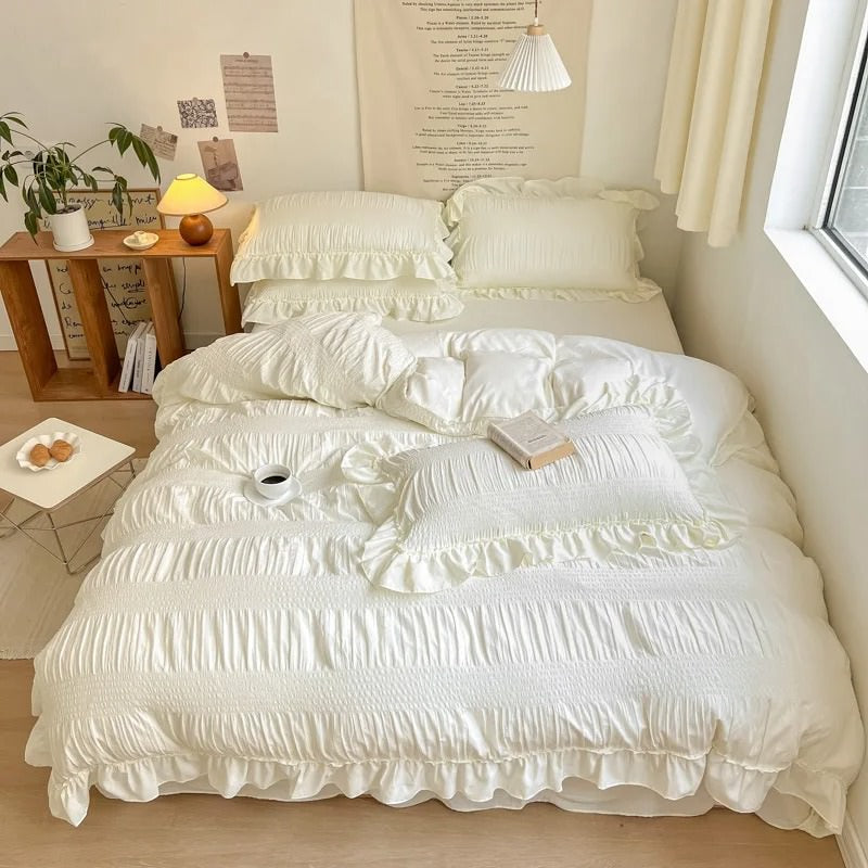 Chic Girl Ruffle Bedding Set bed sheet bedsheets