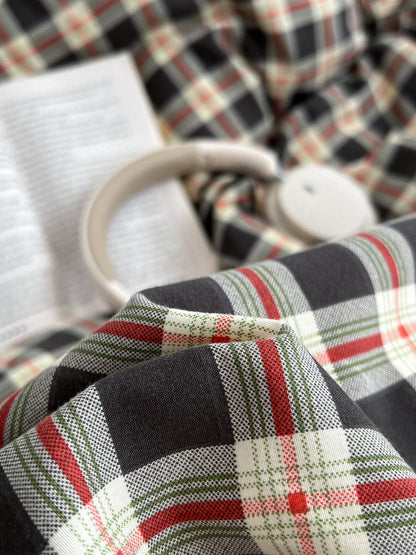 Christmas Plaid Print Bedding Set