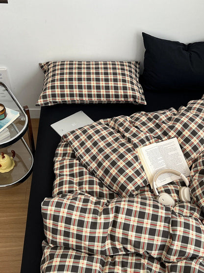 Christmas Plaid Print Bedding Set