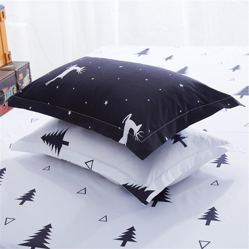 Christmas Trees and Deers Bedding Set bed sheet bedsheets duvet cover duvet set new year xmas