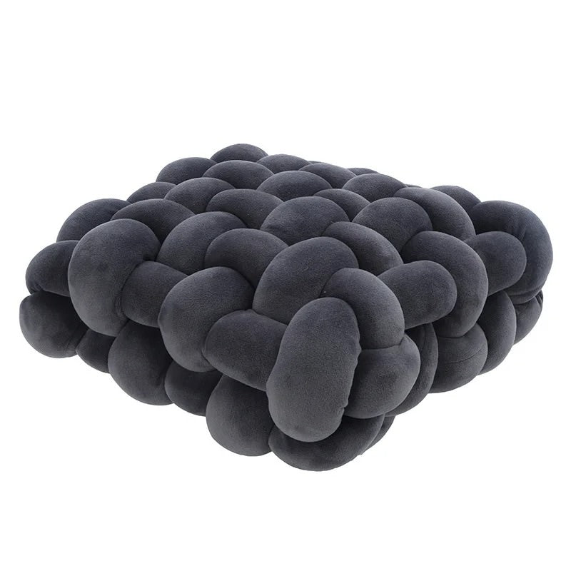 Coussin en peluche épais tricoté