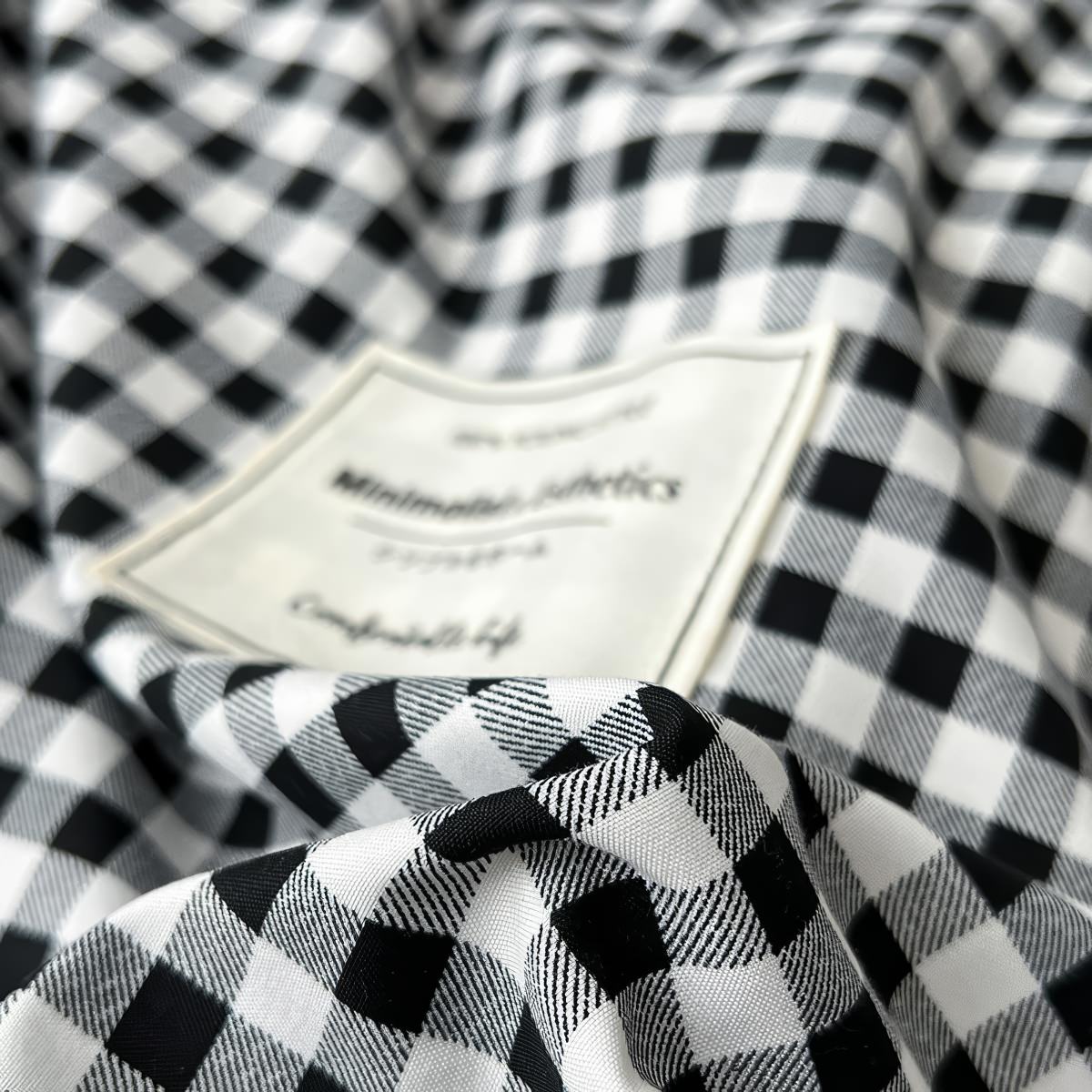 Parure de lit classique à carreaux noirs